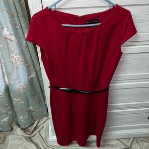 Dana Buchman red knit cap sleeve dress, Size 10